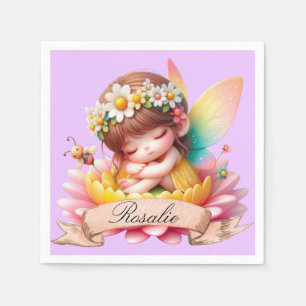 Guardanapo De Papel Fada Adormecida Sonhos Doces Florais Caprichosos F