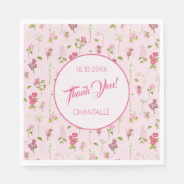 Guardanapo De Papel Fada De Flor Obrigado Data