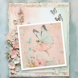 Guardanapo De Papel Fada de flores Aniversário