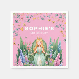 Guardanapo De Papel Fada de Floresta Encantada Princesa Aniversário