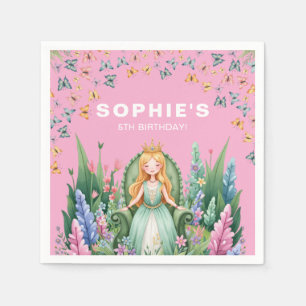 Guardanapo De Papel Fada de Floresta Encantada Princesa Aniversário