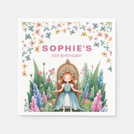 Guardanapo De Papel Fada de Floresta Encantada Princesa Aniversário