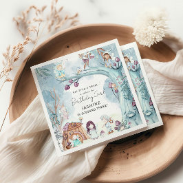 Guardanapo De Papel Fada de inverno Fada Fada de Natal Fácil Aniversár