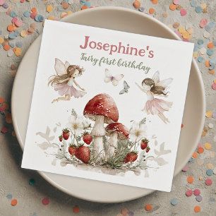 Guardanapo De Papel fada de jardim caprichoso menina de um ano de idad