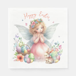 Guardanapo De Papel Fada de Primavera de Páscoa de de Aquarela