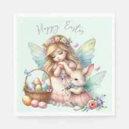 Guardanapo De Papel Fada de Primavera de Páscoa de de Aquarela