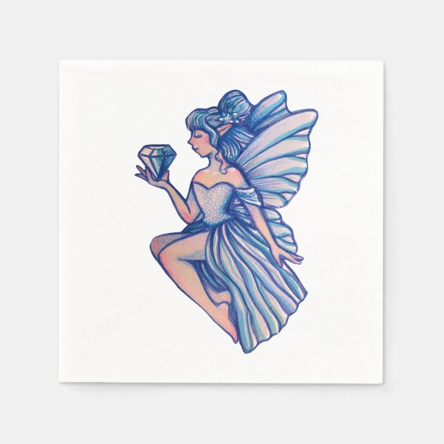 Guardanapo De Papel Fada de Sapphire (Frente)