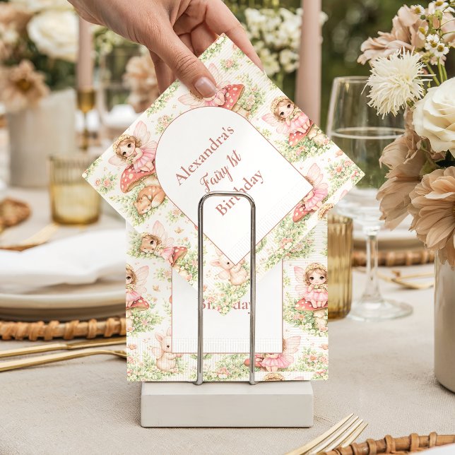 Guardanapo De Papel Fada do Jardim Encantado de Aniversário (Criador carregado)