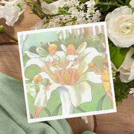 Guardanapo De Papel Fada Floral Garden Encantada Forest Girl Aniversár