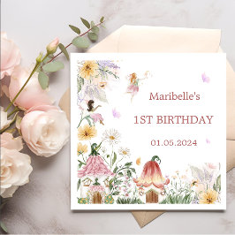 Guardanapo De Papel Fada Floral Mágica - Aniversário Napkins