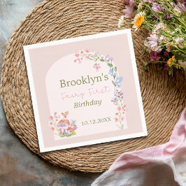 Guardanapo De Papel Fada Primeiro Aniversário Whimsroom Floral