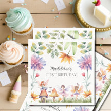 Fada Primeiro primeiro aniversario de Jardim Mágic