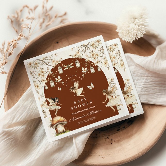 Guardanapo De Papel Fairies Flores Flores Chá de fraldas (Criador carregado)