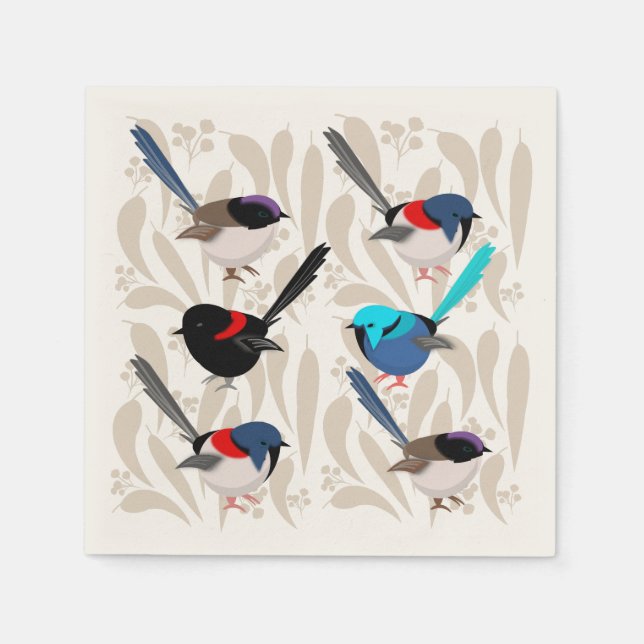 Guardanapo De Papel Fairy Wrens (Frente)