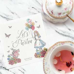 Guardanapo De Papel Fairytale Alice in Wonderland Birthday Tea Party