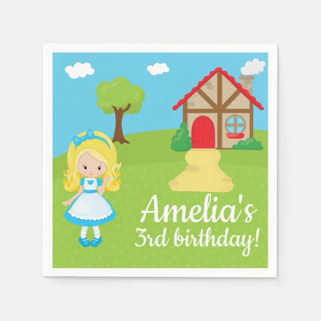 Guardanapo De Papel Fairytale Storytime Goldilock e Três Ursos (Frente)