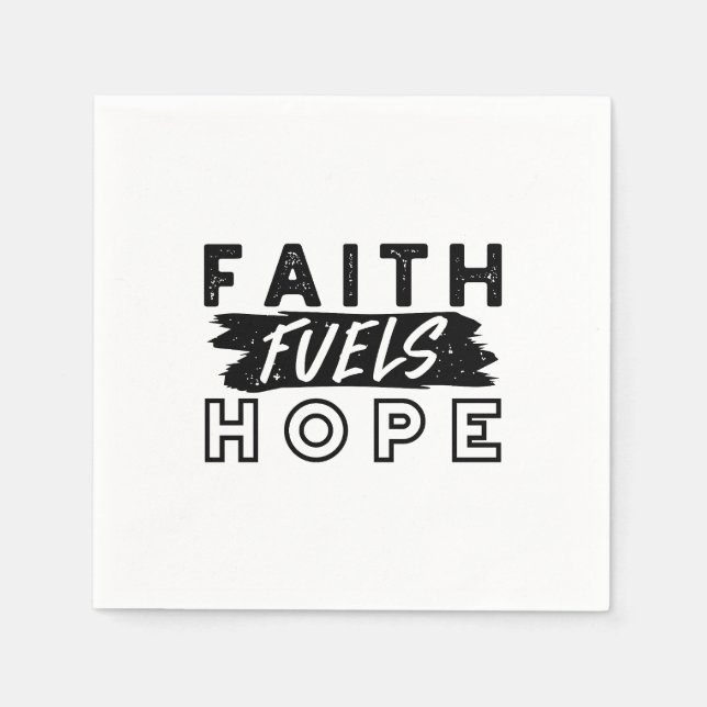 Guardanapo De Papel Faith Fuels Hope Quote – Uplifting Christian Art (Frente)