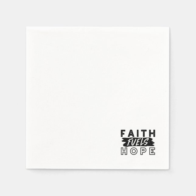 Guardanapo De Papel Faith Fuels Hope Quote – Uplifting Christian Art (Frente)