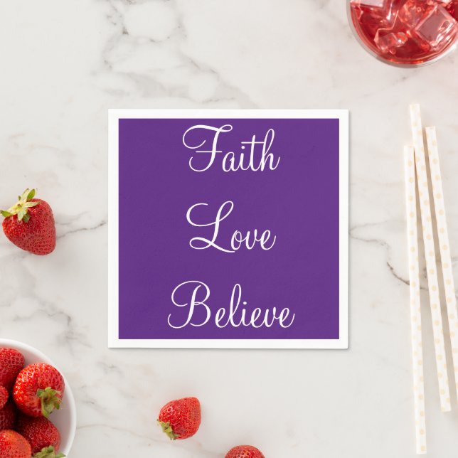 Guardanapo De Papel Faith Love Acredita no Papel Napkins (Insitu)