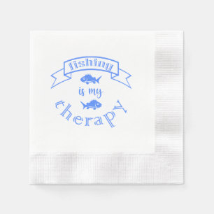 Guardanapo De Papel Faixa de banner citação A pesca é minha terapia