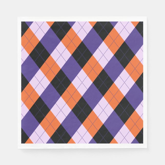 Guardanapo De Papel Faixa diagonal roxa e laranja (Frente)