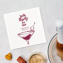 Guardanapo De Papel Fale 30 comigo, aniversário de 30 anos Cocktail Pa