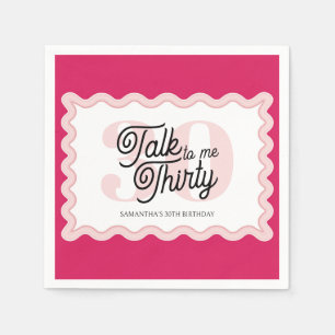 Guardanapo De Papel Fale 30 para mim Curvy Groovy aniversário de 30 an