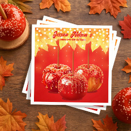 Guardanapo De Papel Fall Autumn Caned Apple Party