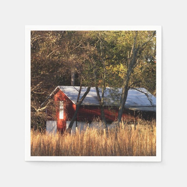 Guardanapo De Papel Fall Barn em Maryland Central (Frente)