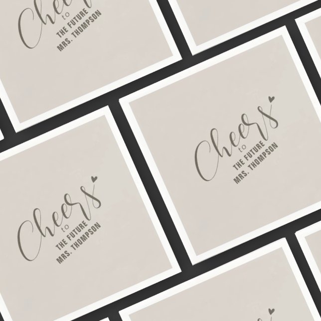 Guardanapo De Papel Fall Cheers Future Sra. Taupe Chá de panela Brunch (Criador carregado)