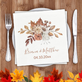 Guardanapo De Papel Fall Floral Wedding