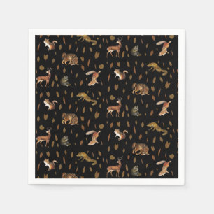 Guardanapo De Papel Fall Forest Animal Autumn Leaves