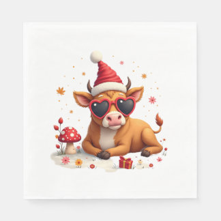 Guardanapo De Papel Fall Highland Cow Pumpkin Bow Christmas Girls Kids