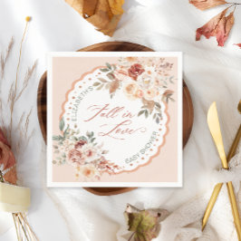 Guardanapo De Papel Fall in Love Boho Floral Baby Shower Napkins