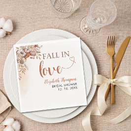 Guardanapo De Papel Fall in Love Cute Fall Bridal Shower