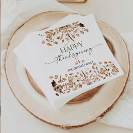 Guardanapo De Papel Fall Leaves Thanksgiving Dinner Paper Napkin