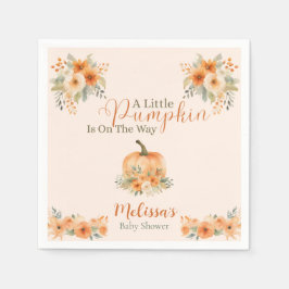 Guardanapo De Papel Fall Rustic Orange Pumpkin Baby Shower 