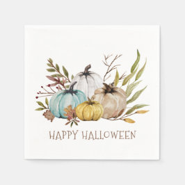 Guardanapo De Papel Fall Watercolor Pumpkins Feliz Festa de Halloween