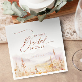 Guardanapo De Papel Fall Wildflower Mountain Rustic Bridal Shower 
