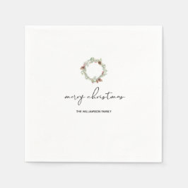 Guardanapo De Papel Família de Natal Mínima Feliz