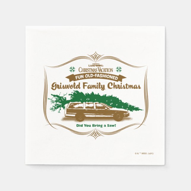 Guardanapo De Papel Famoso Natal da família Griswold, velha e moída (Frente)