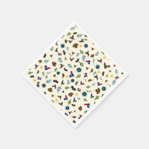 Guardanapo De Papel Famosos itens do Texas - o estado estelar solitári