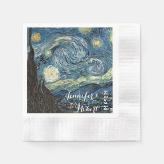 Guardanapo De Papel Famous art reprint, Starry Night, by Van Gogh