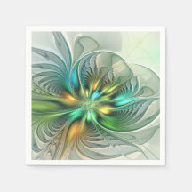 Fantasia Abstrata Moderna Colorida Floral Fractal