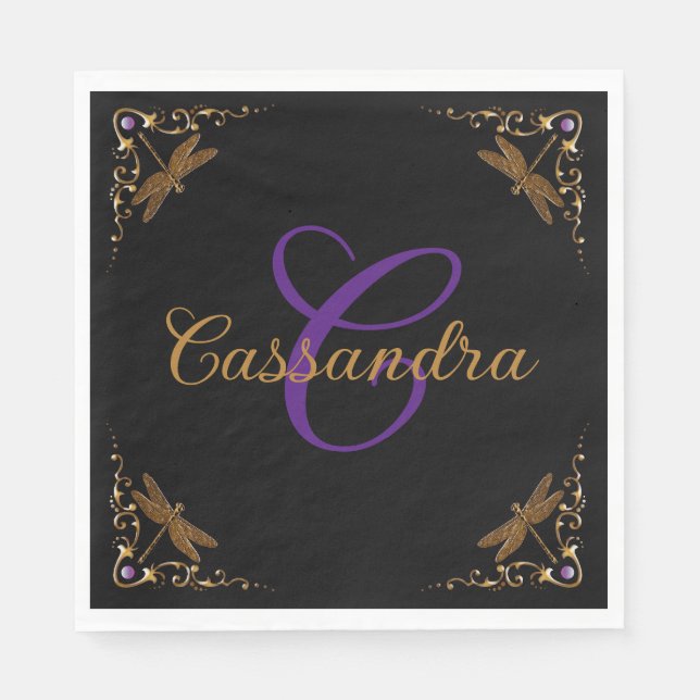 Guardanapo De Papel Fantasia Conto de Fadas Personalizado  (Frente)