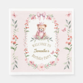 Guardanapo De Papel Fantasias Flóridas Rosa De Aniversário E Abraços D