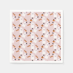 Guardanapo De Papel Fantasma Cute de Halloween Ghoul Laranja Confetes