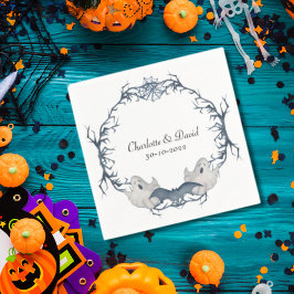 Guardanapo De Papel Fantasma do Morcego Boo Cinza Branco Natal de Hall