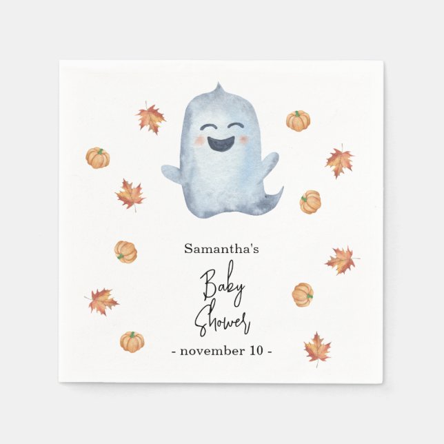 Guardanapo De Papel Fantasma fofo - chá de bebê (Frente)