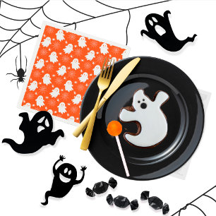 Guardanapo De Papel Fantasmas bonitos   Aranhas   Spider Webs Hallowee